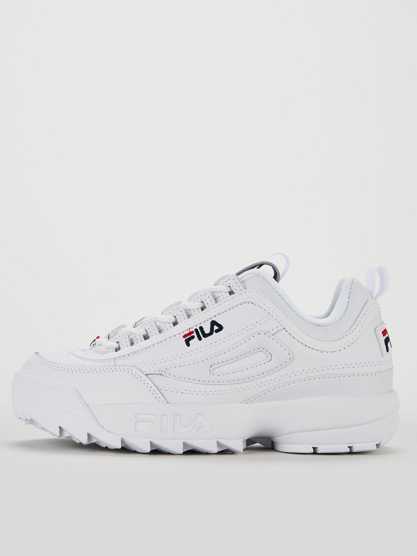 fila disruptor ii junior white and pink