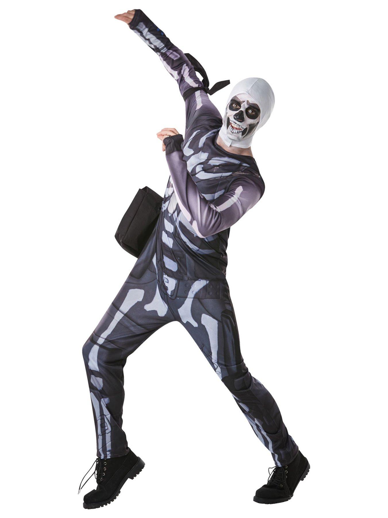 fortnite kids skull trooper cosplay jumpsuit costume for halloween