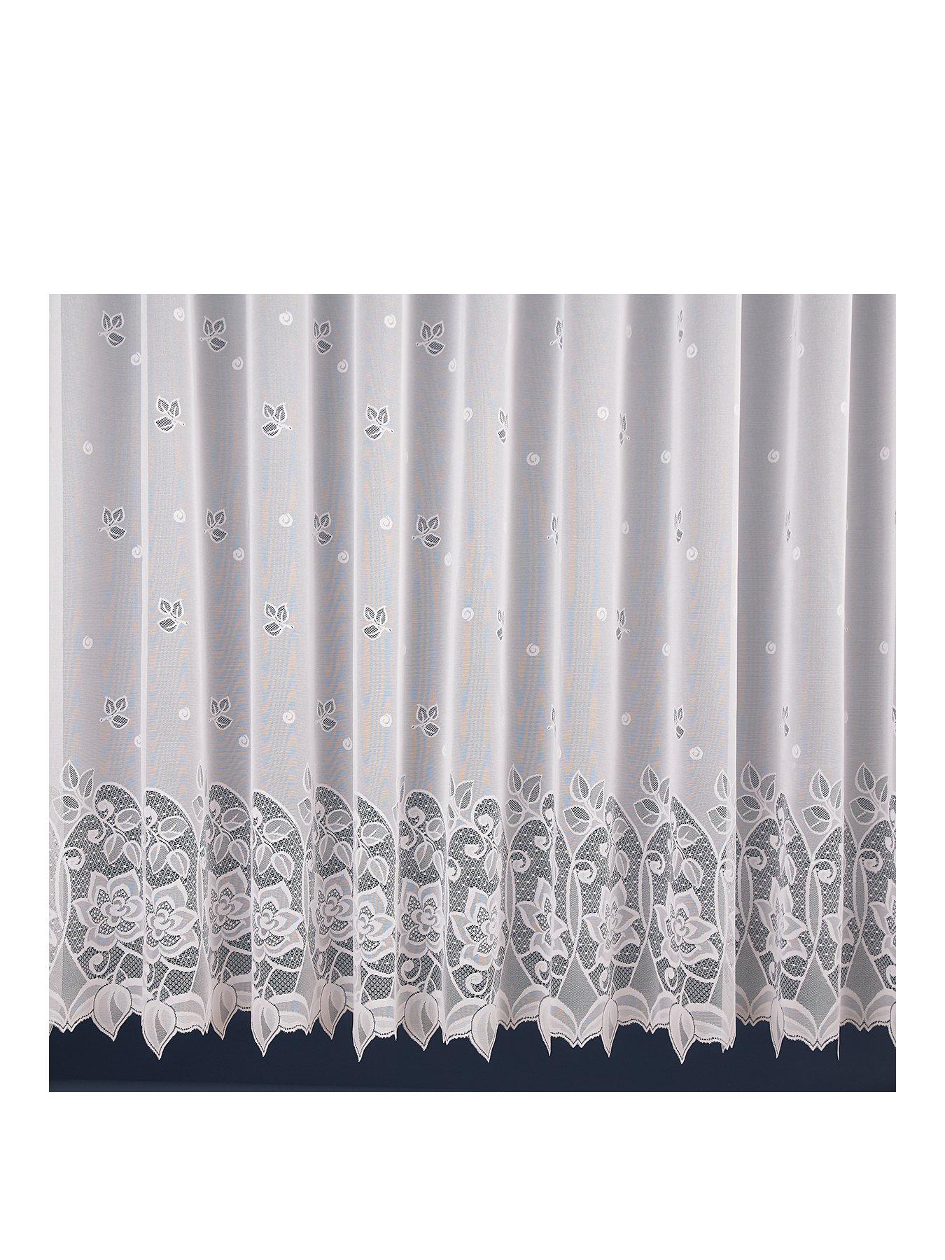 150CM Sold By the Metre 58 Wide Plain Woven Voile Net Curtain Fabric Finished In Brick Red