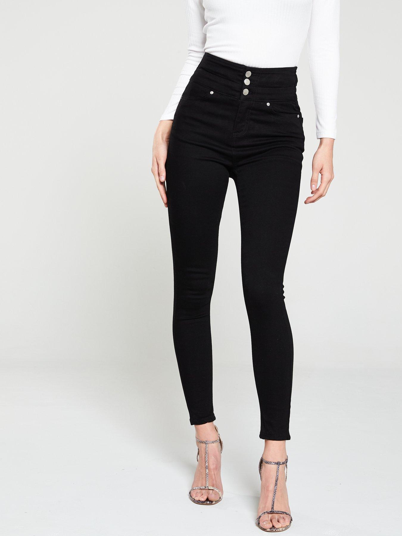 black high waisted jeans