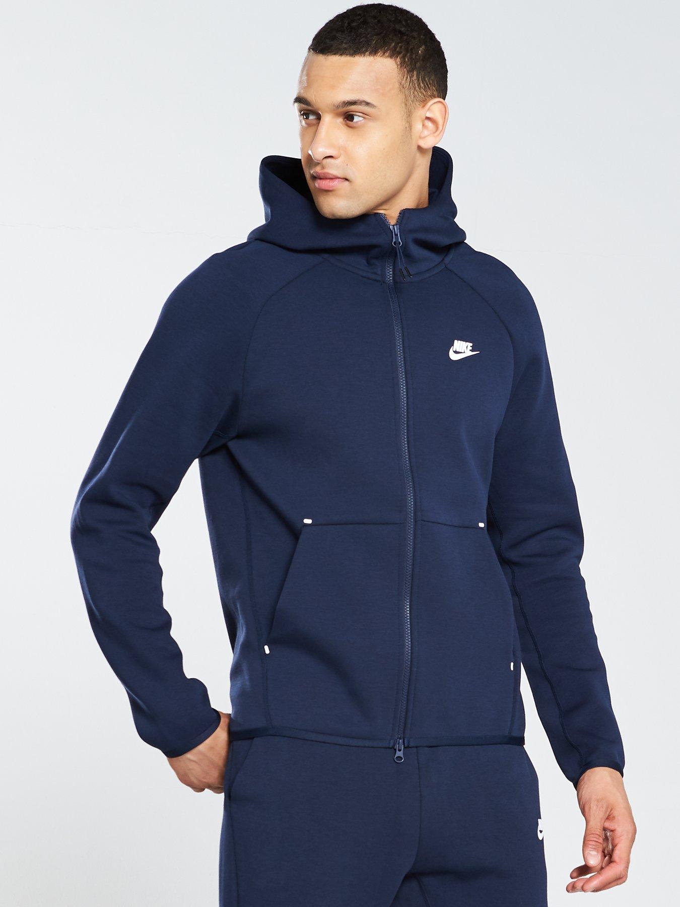 tech regular fit fleece hoodie