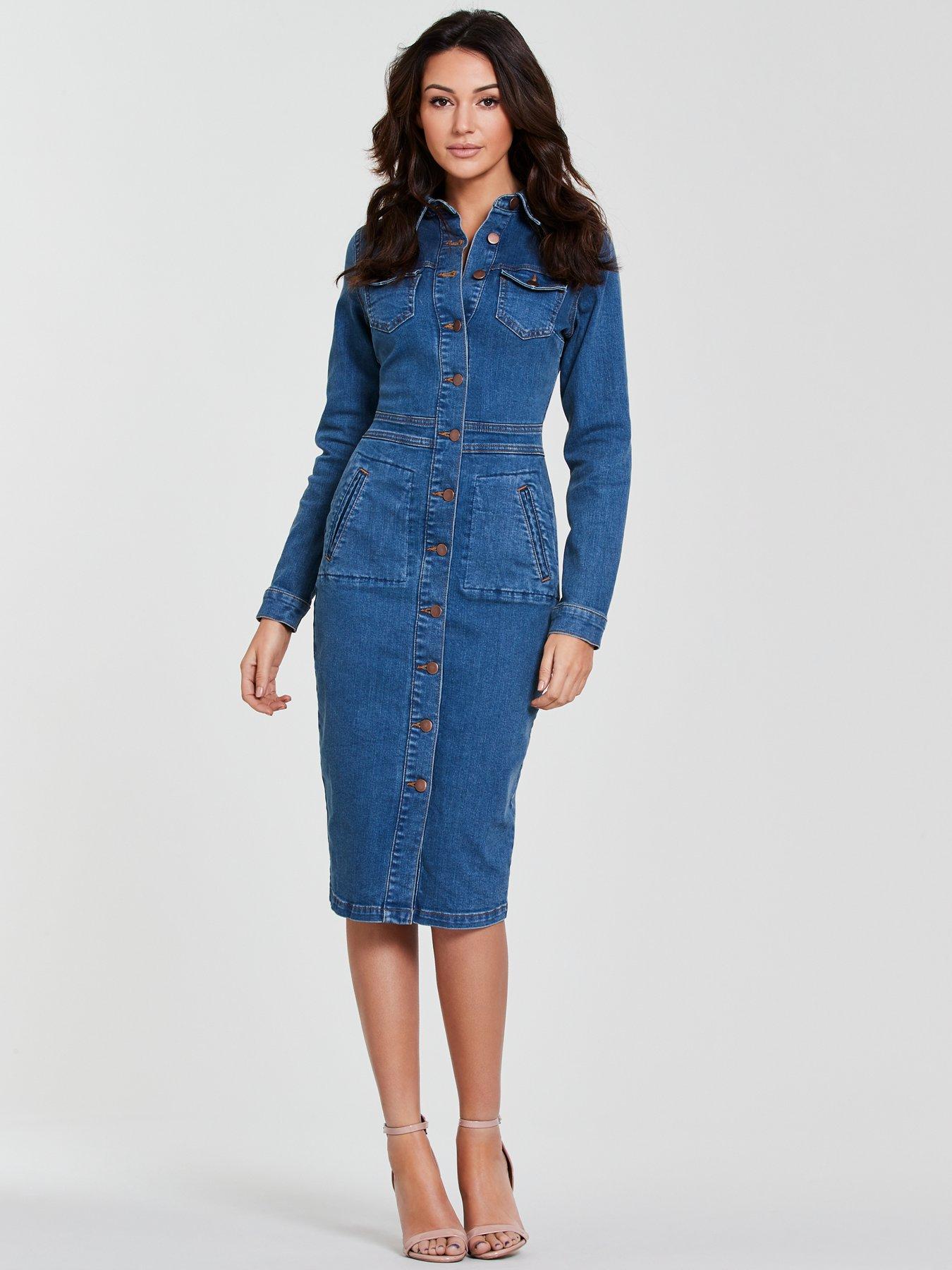 michelle keegan very denim dress