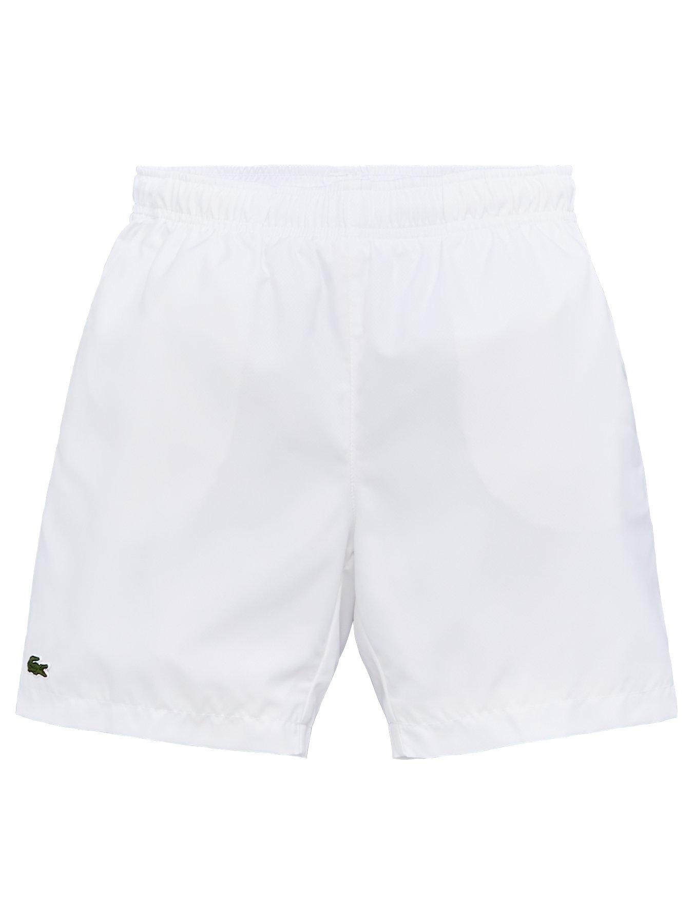 boys white lacoste shorts