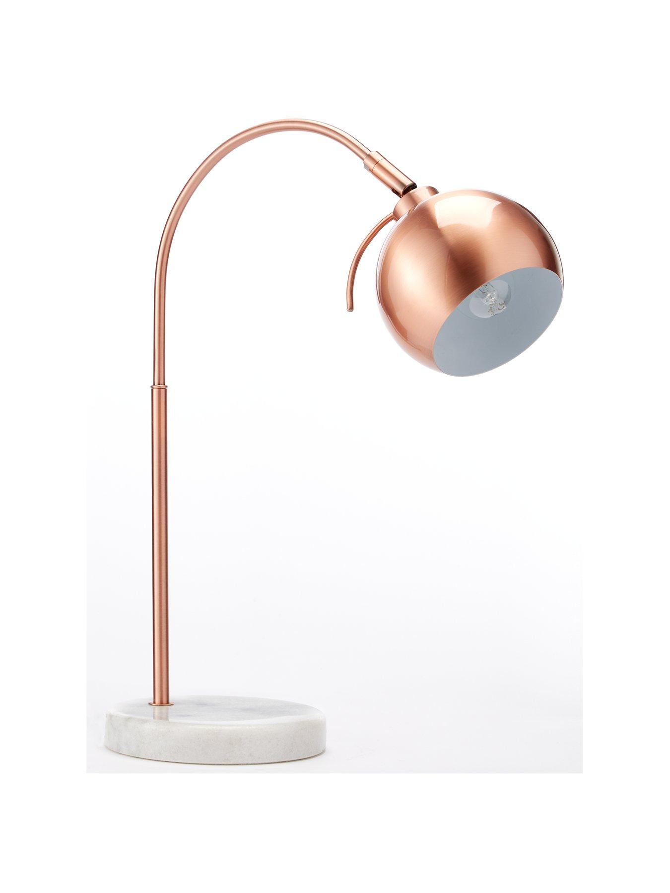 copper table light