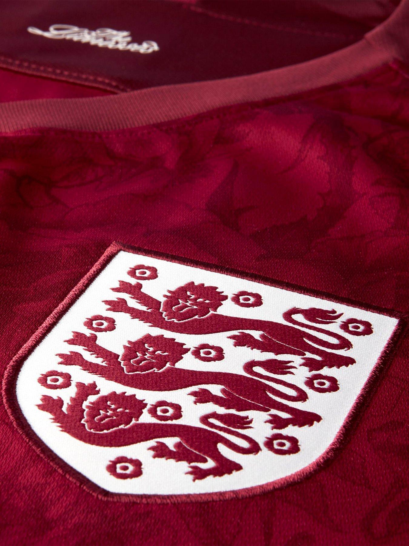 Nike England 19 20 Short Sleeved Away Shirt Red - nike england 1 roblox