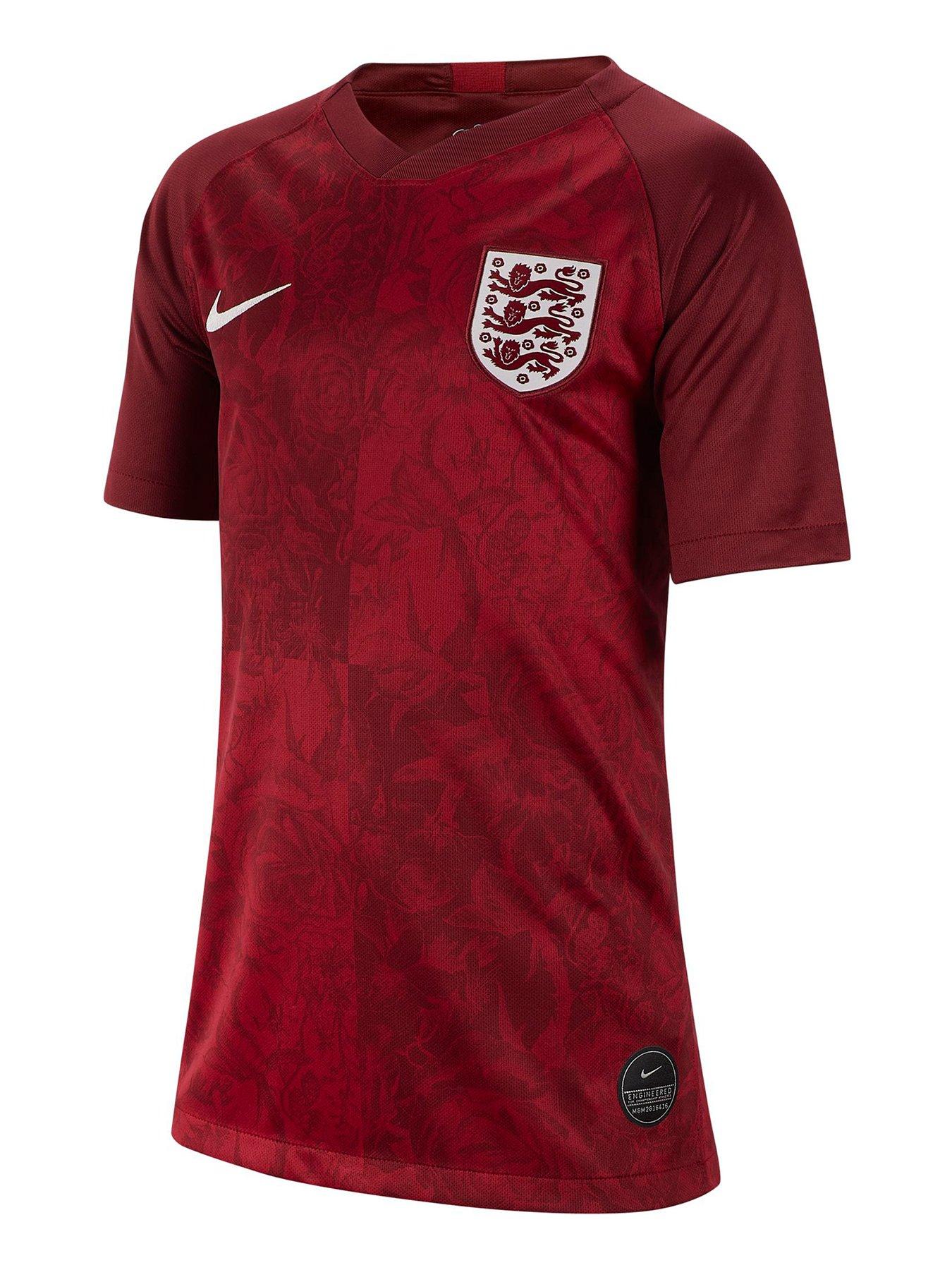 Nike Women S England 19 20 Away Short Sleeved Shirt Red - nike england 1 roblox