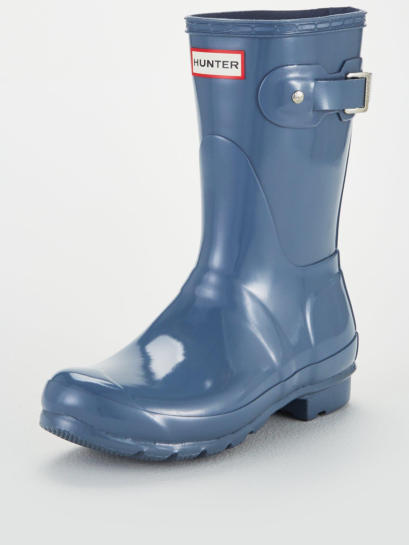 vivid blue hunter boots