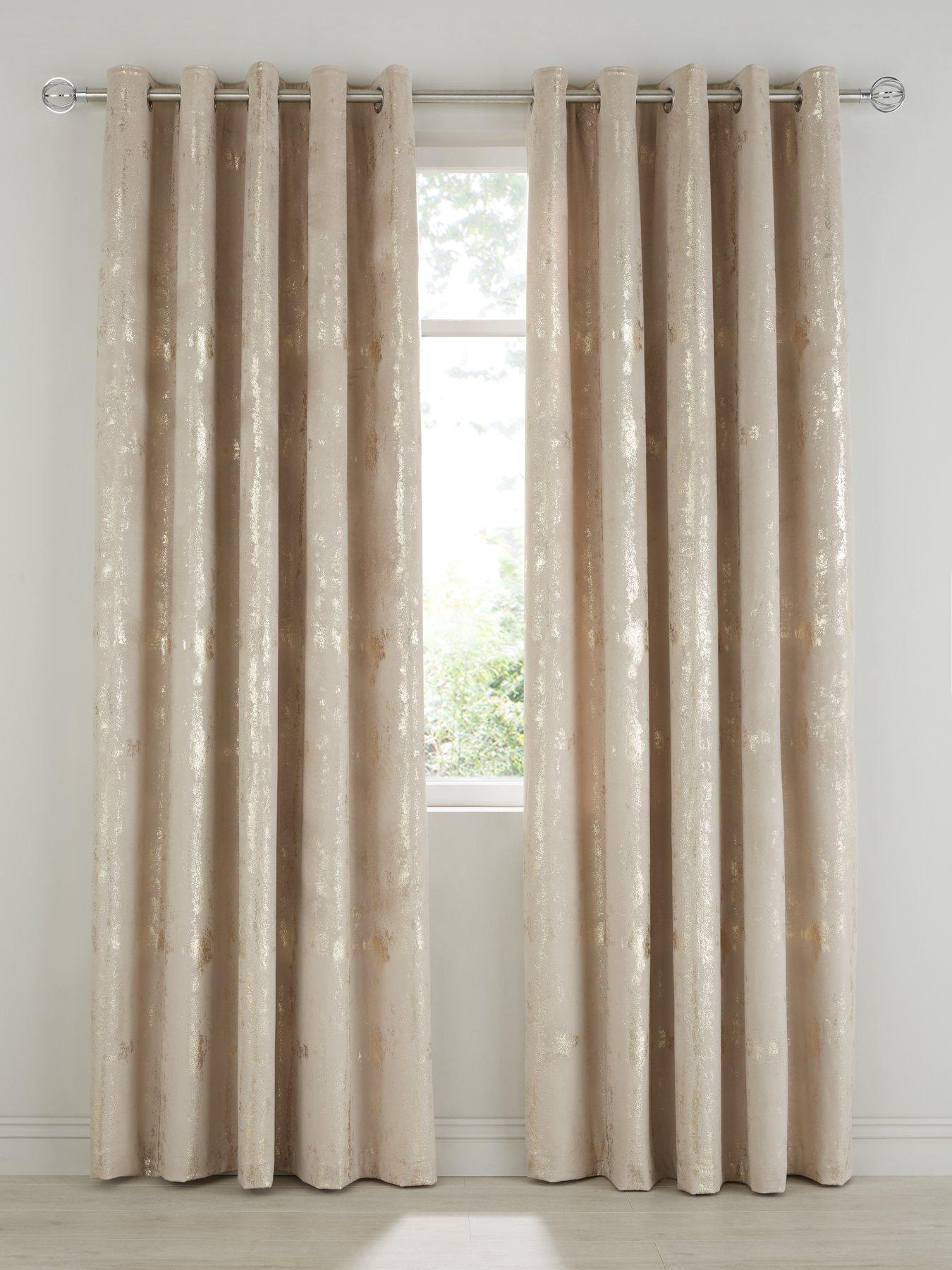 Michelle Keegan Home Embossed Velvet Eyelet Curtains