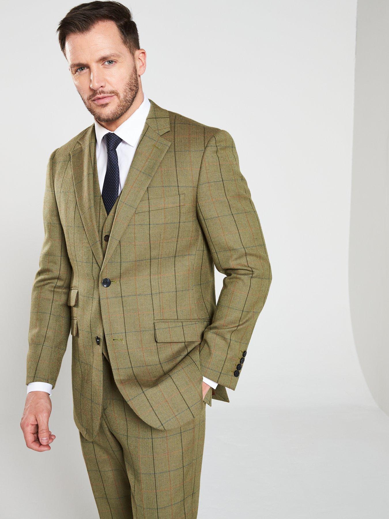 Details about   SKOPES Mens Big Size Suit Trousers in Lovat Check Morfe