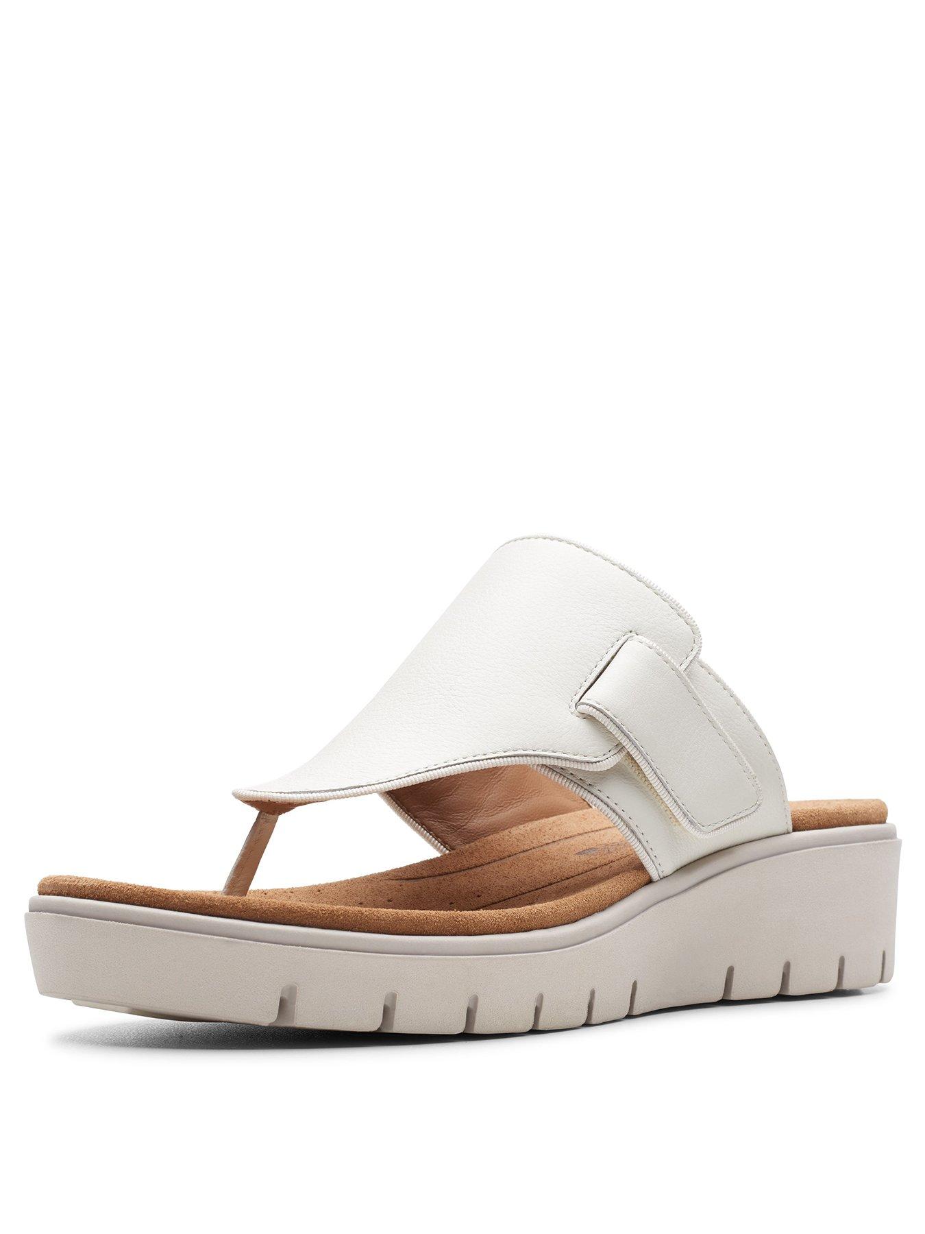 clarks wide fit wedge sandals