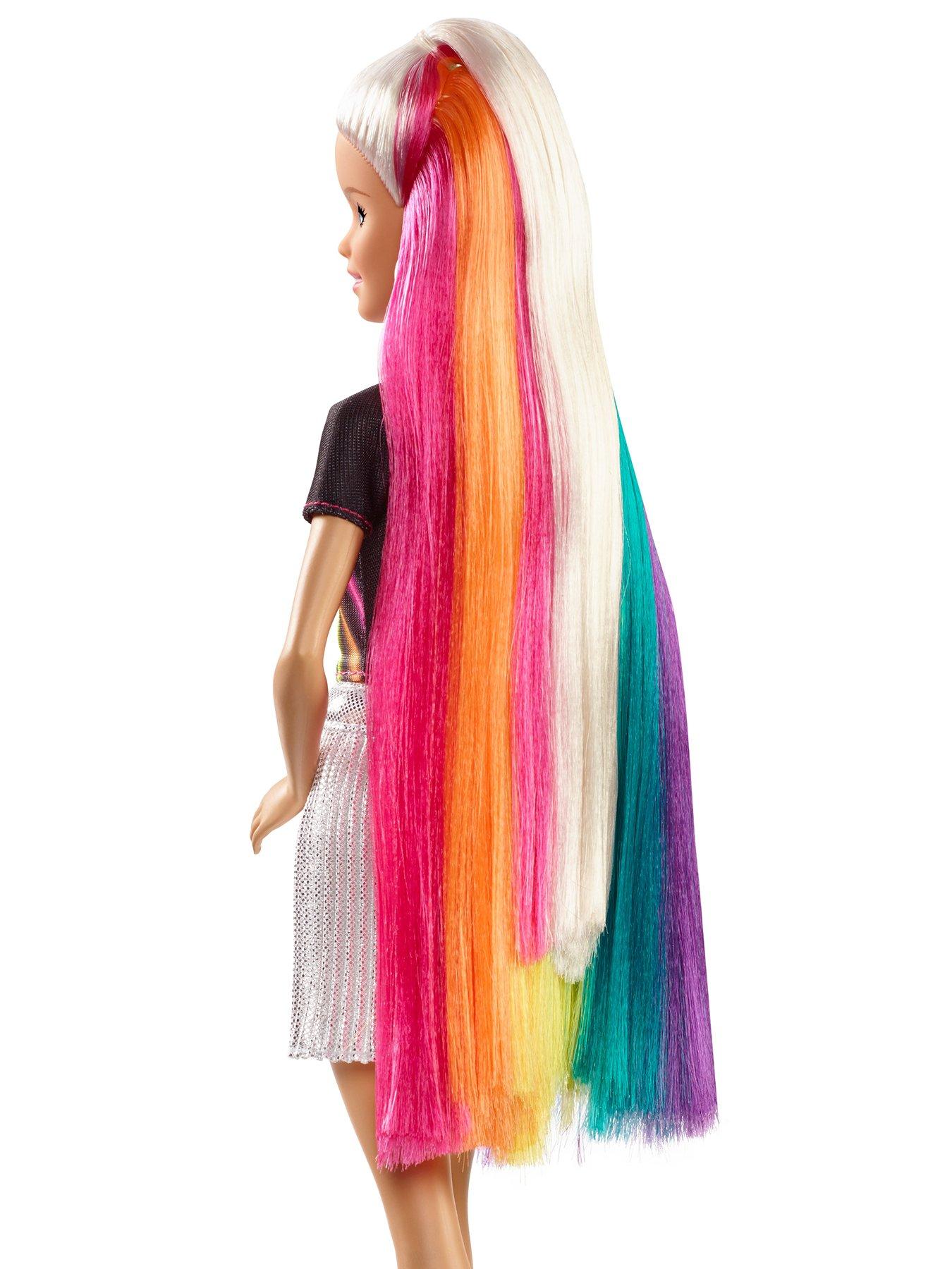 Rainbow Sparkle Style Hair Doll With Accessories - xtreme orange hair roblox