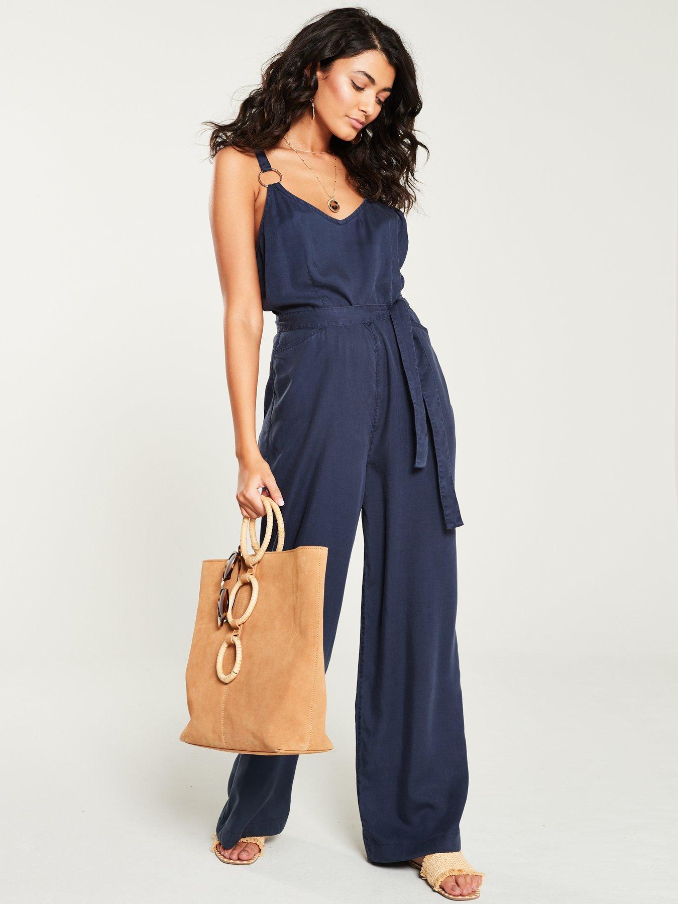 very blue jumpsuit