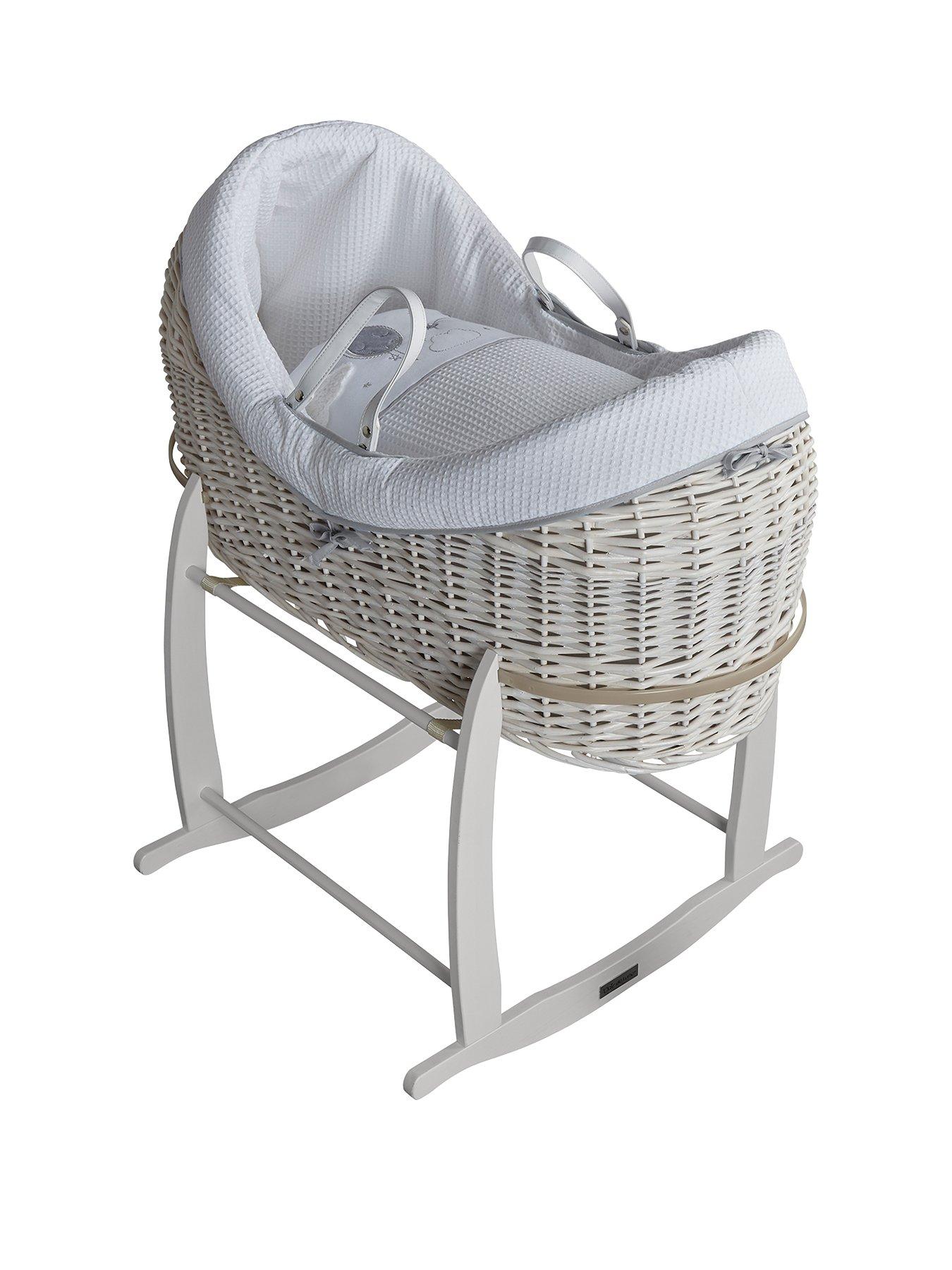 Grey Clair De Lune Nursery Moses Baskets Cribs Child