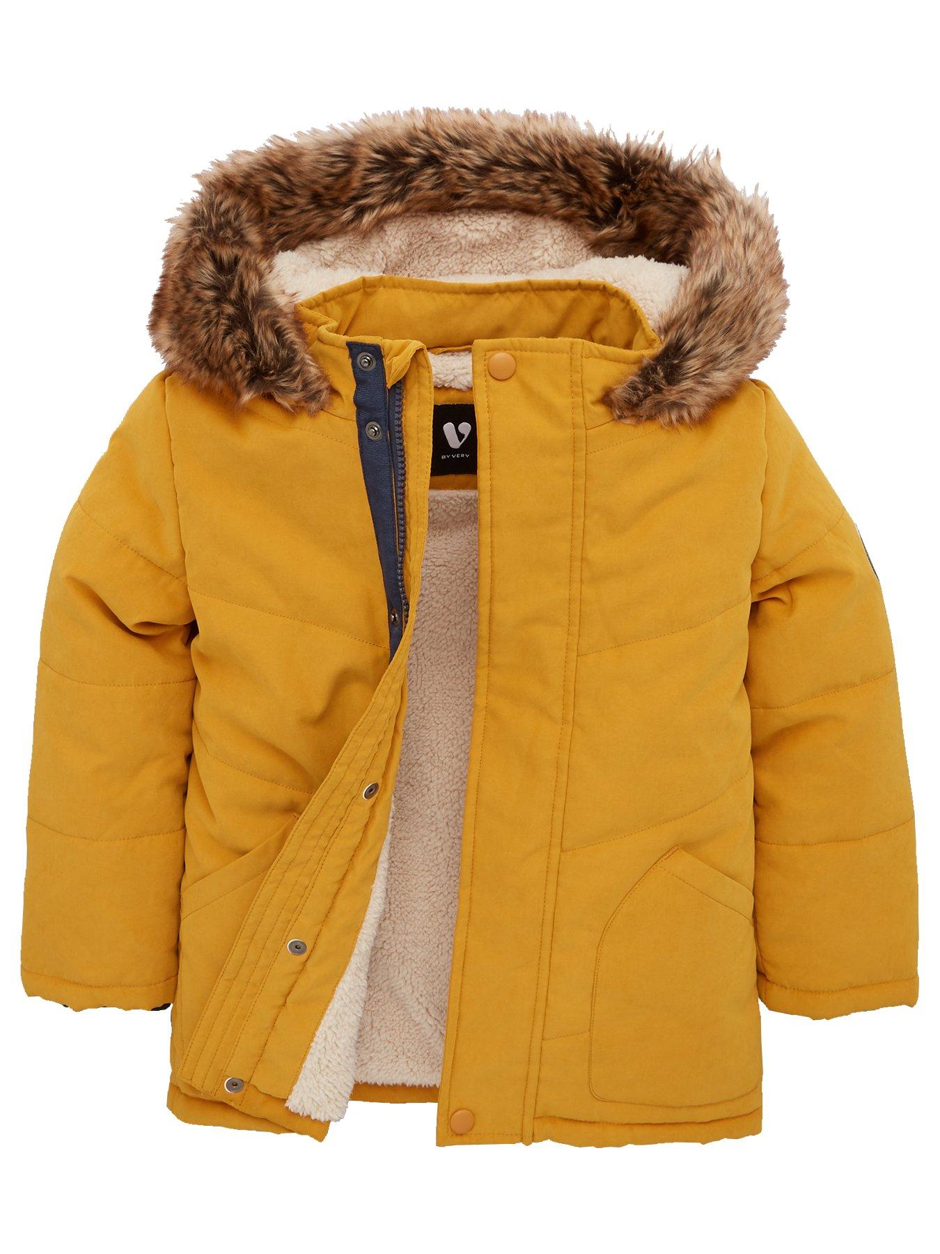 mustard hooded coat