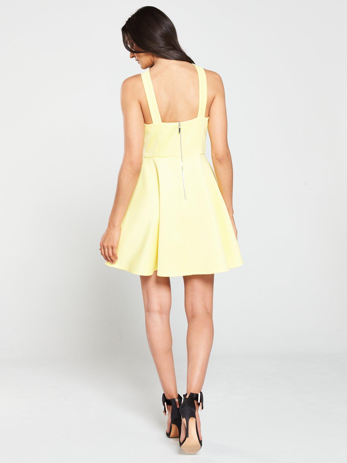 freeda twist neck skater dress