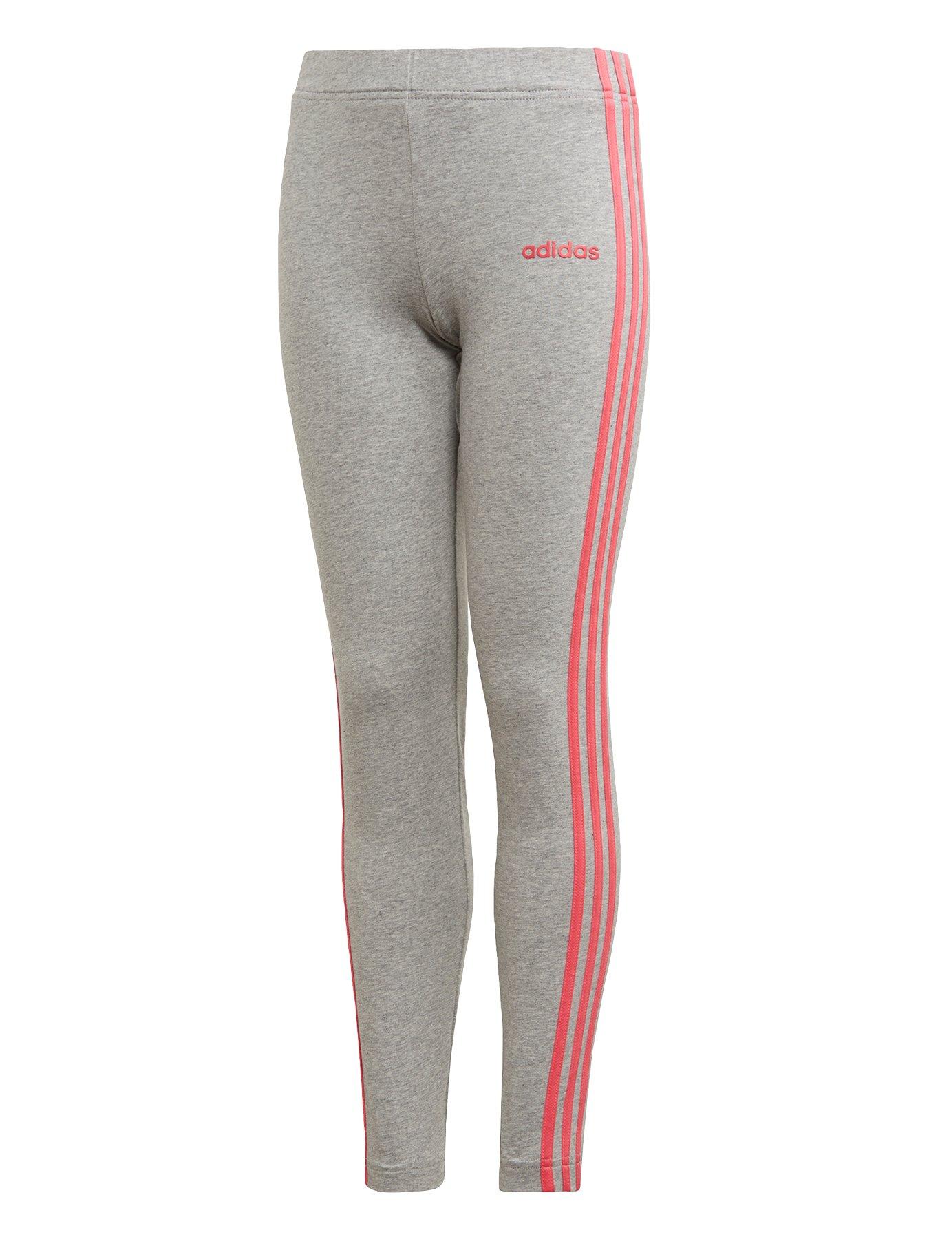 adidas leggings grey and pink