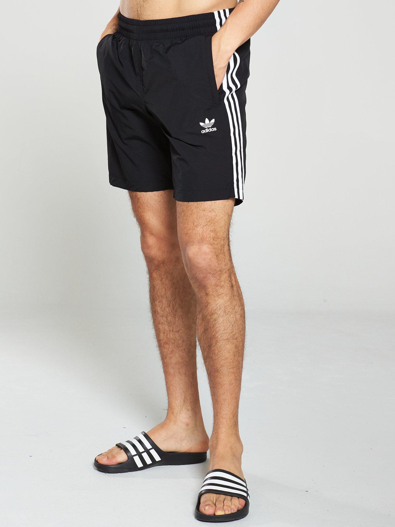 adidas 3 stripe shorts mens