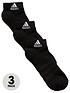adidas-cushioned-ankle-socks-black-3-packfront