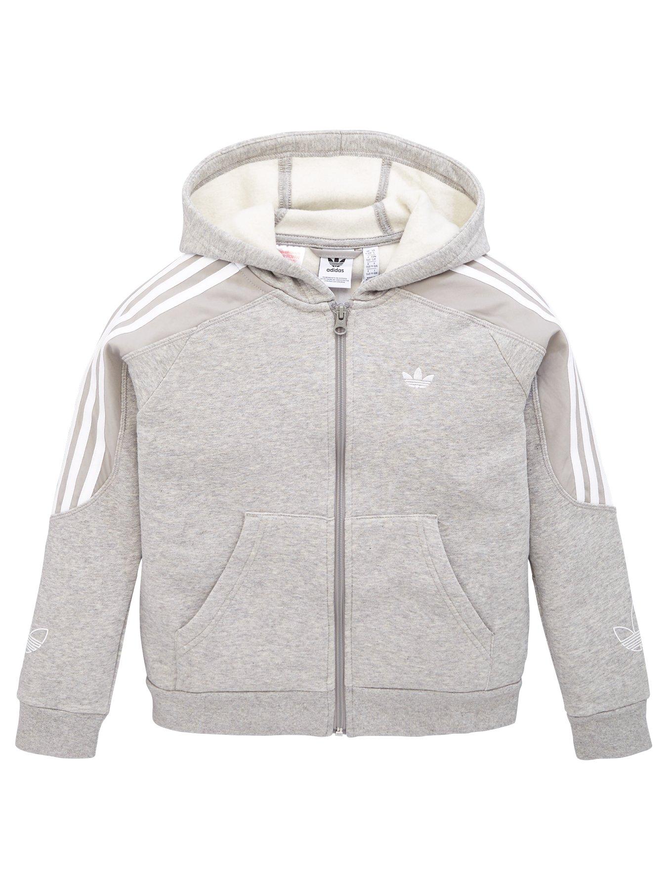 adidas outline hoodie grey