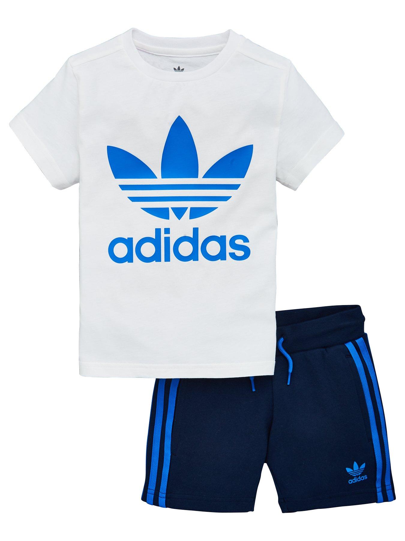 mens adidas short and shirt set