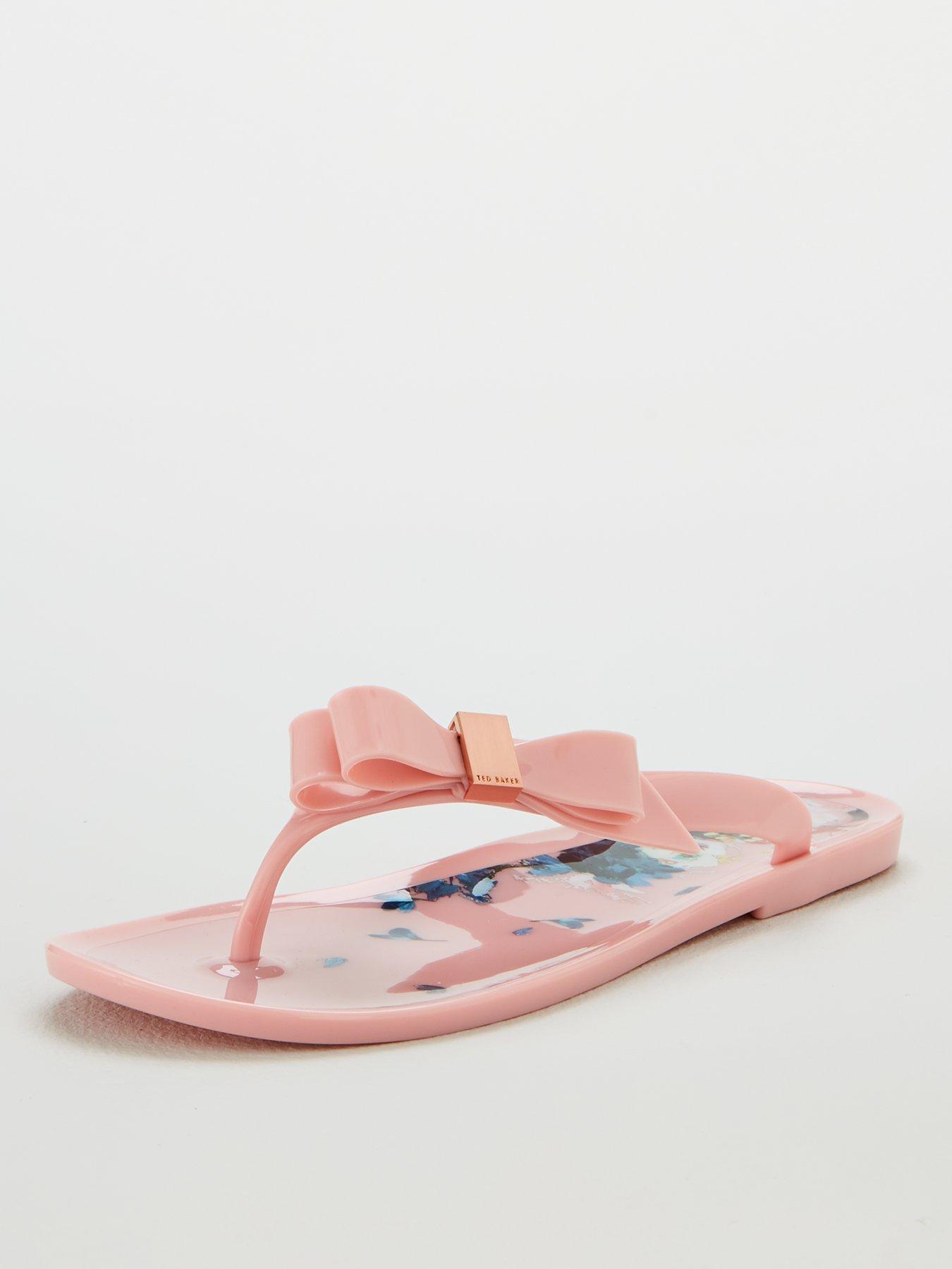 ted baker glamaar flip flops rose gold