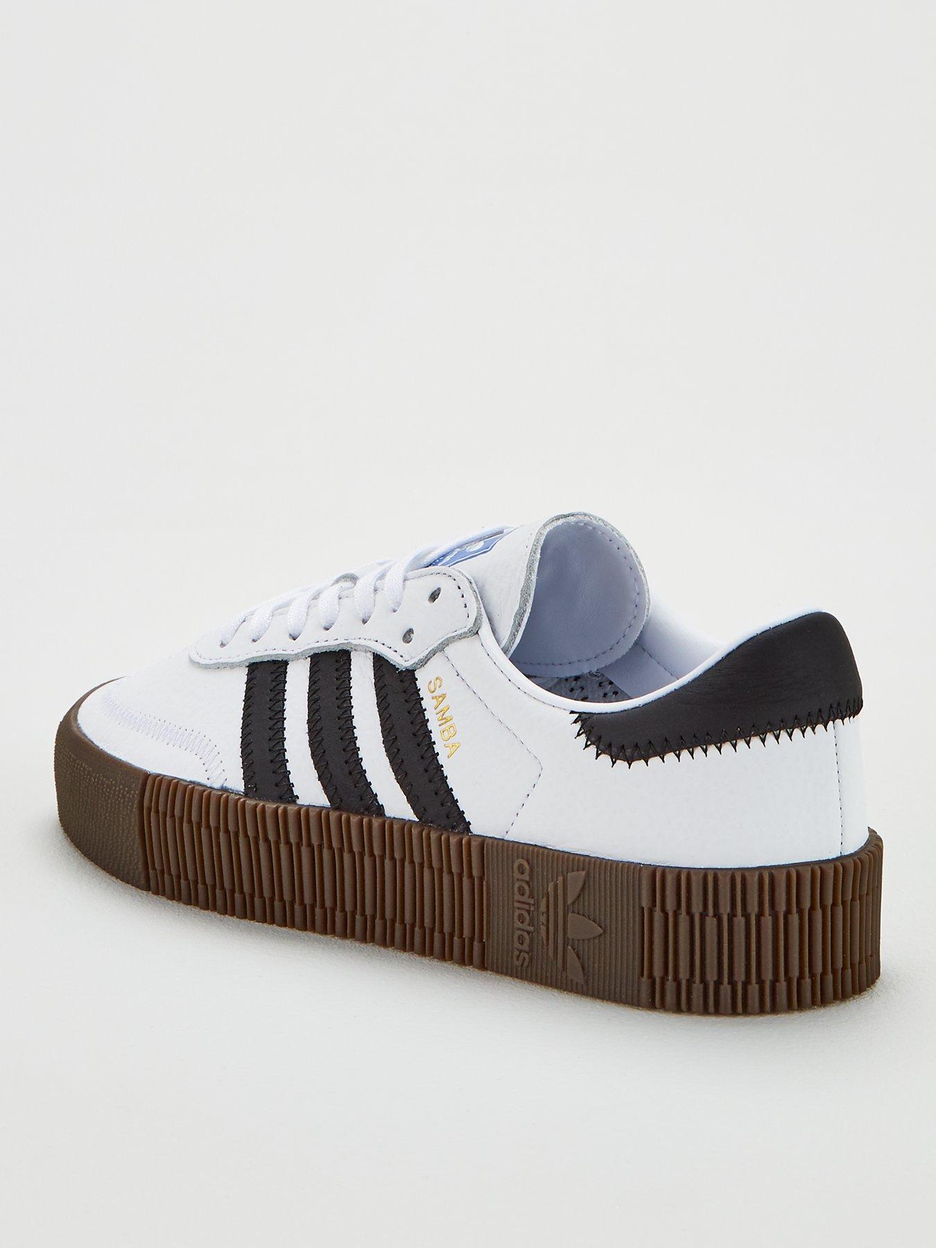 adidas sambarose white and black