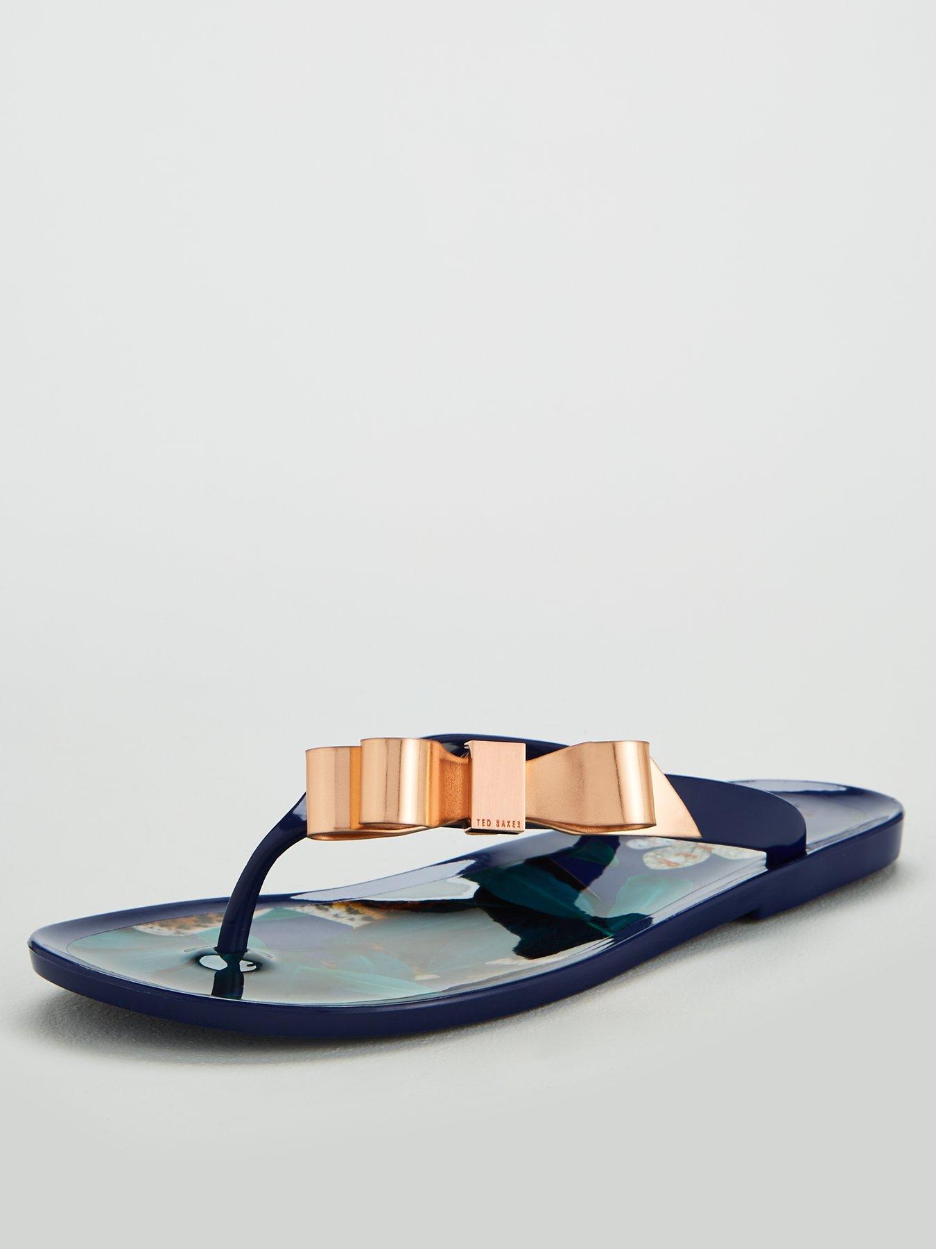 ted baker navy flip flops