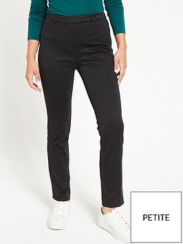 everyday-petite-ponte-slim-leg-trousers-black