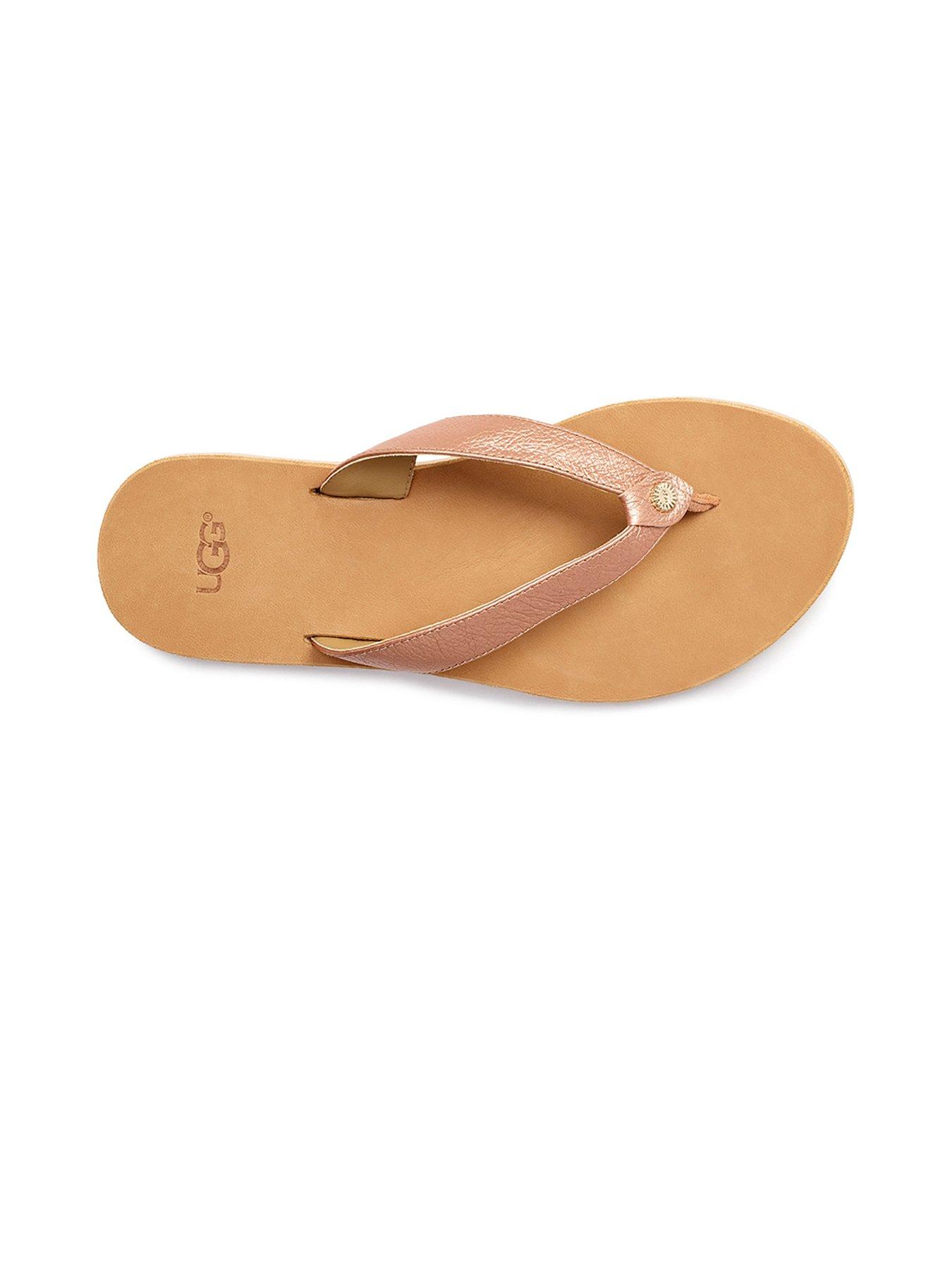 ugg rose gold flip flops