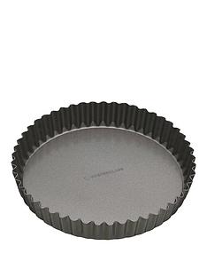 Masterclnon Stick Fluted Flan Tin Quiche Pan With Loose Base 25cm Masterclnon Stick Fluted Flan Tin Quiche Pan With Loose Base 25cm