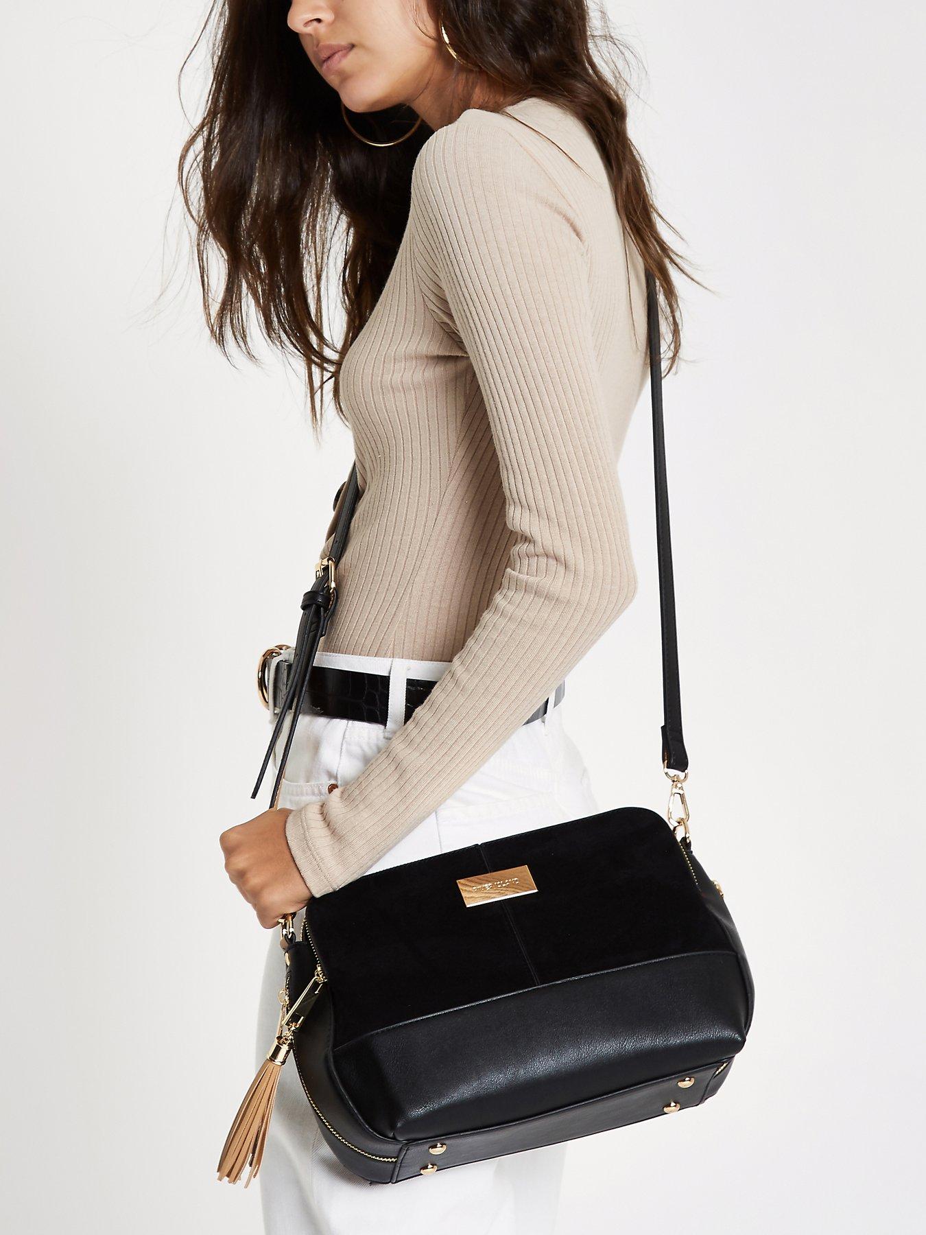 river island triple compartment cross body bag