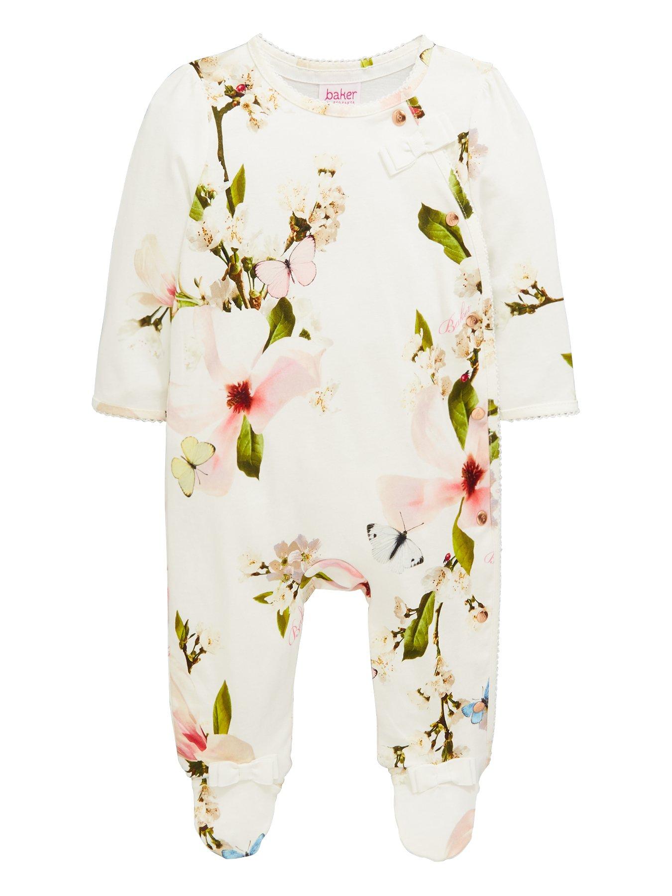 baby girl ted baker sleepsuit