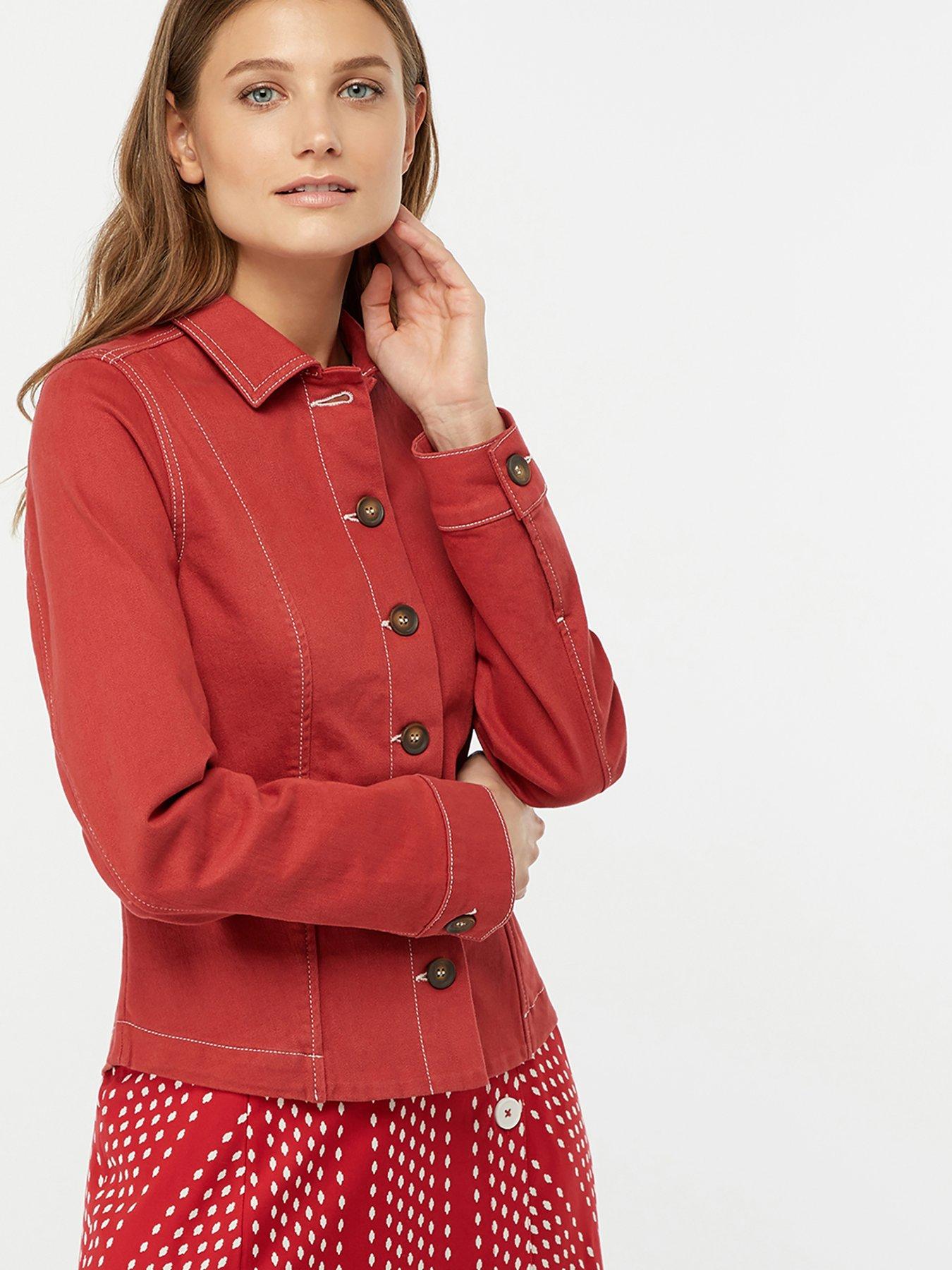 monsoon red denim jacket