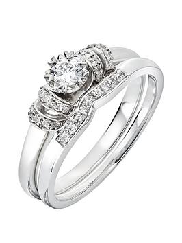 love-diamond-9ct-white-gold-29-point-diamond-vintage-look-bridal-set