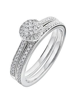 love-diamond-9ct-white-gold-29-point-diamond-cluster-bridal-set