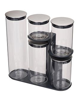 joseph-joseph-podium-100-collection-5-piece-storage-jar-set-with-stand