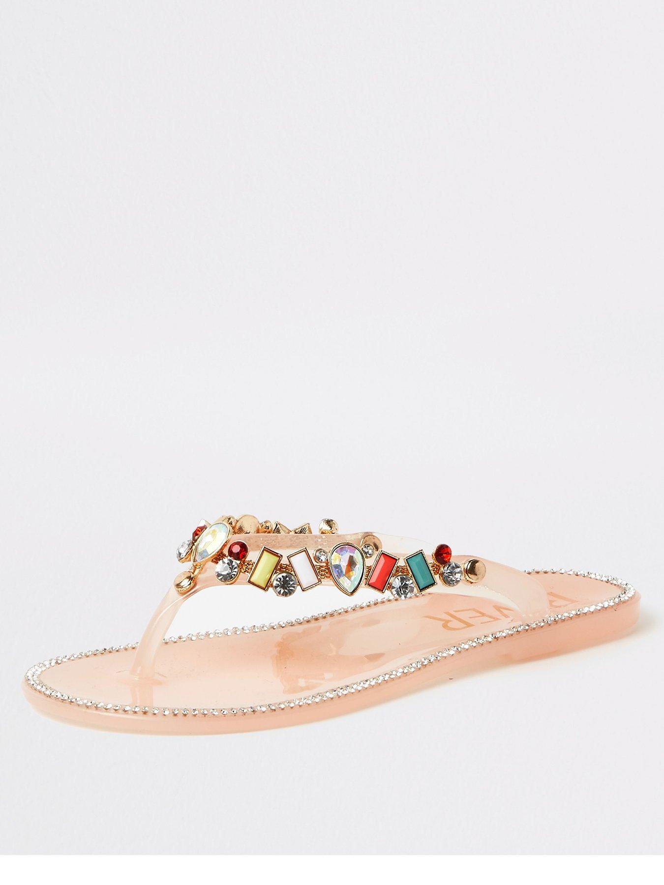 river island jelly flip flops