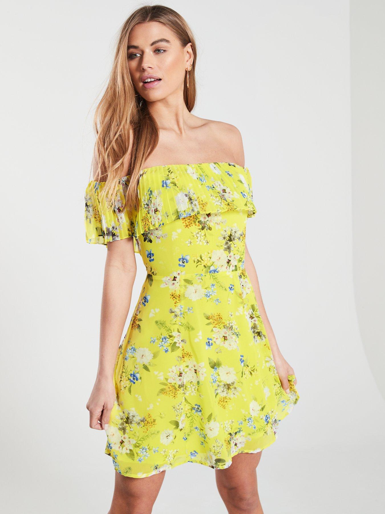 oasis daisy haze twist neck dress