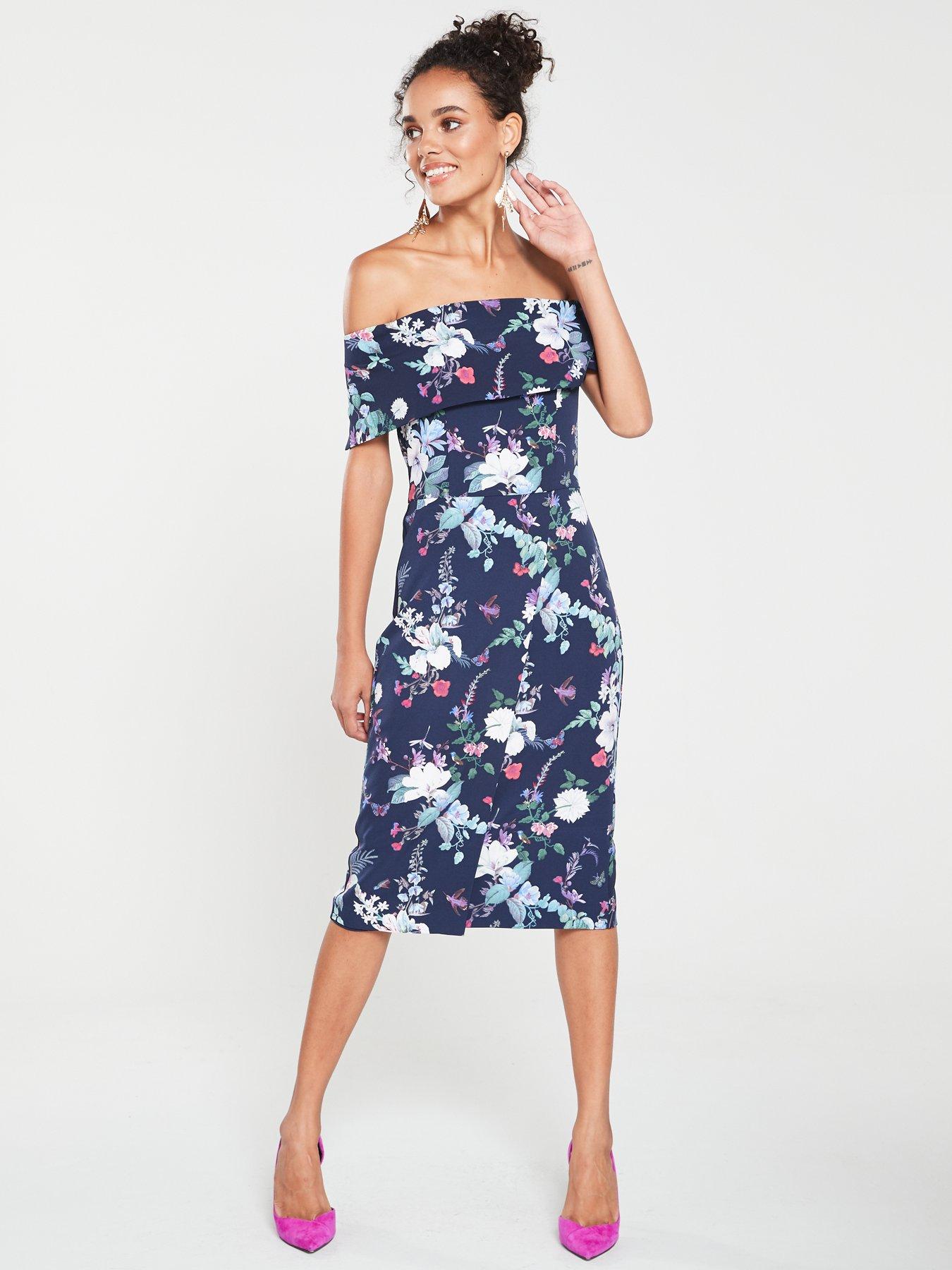 oasis bloom bardot dress