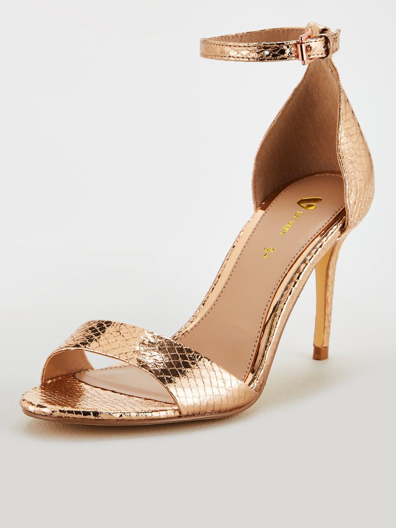womens rose gold heels