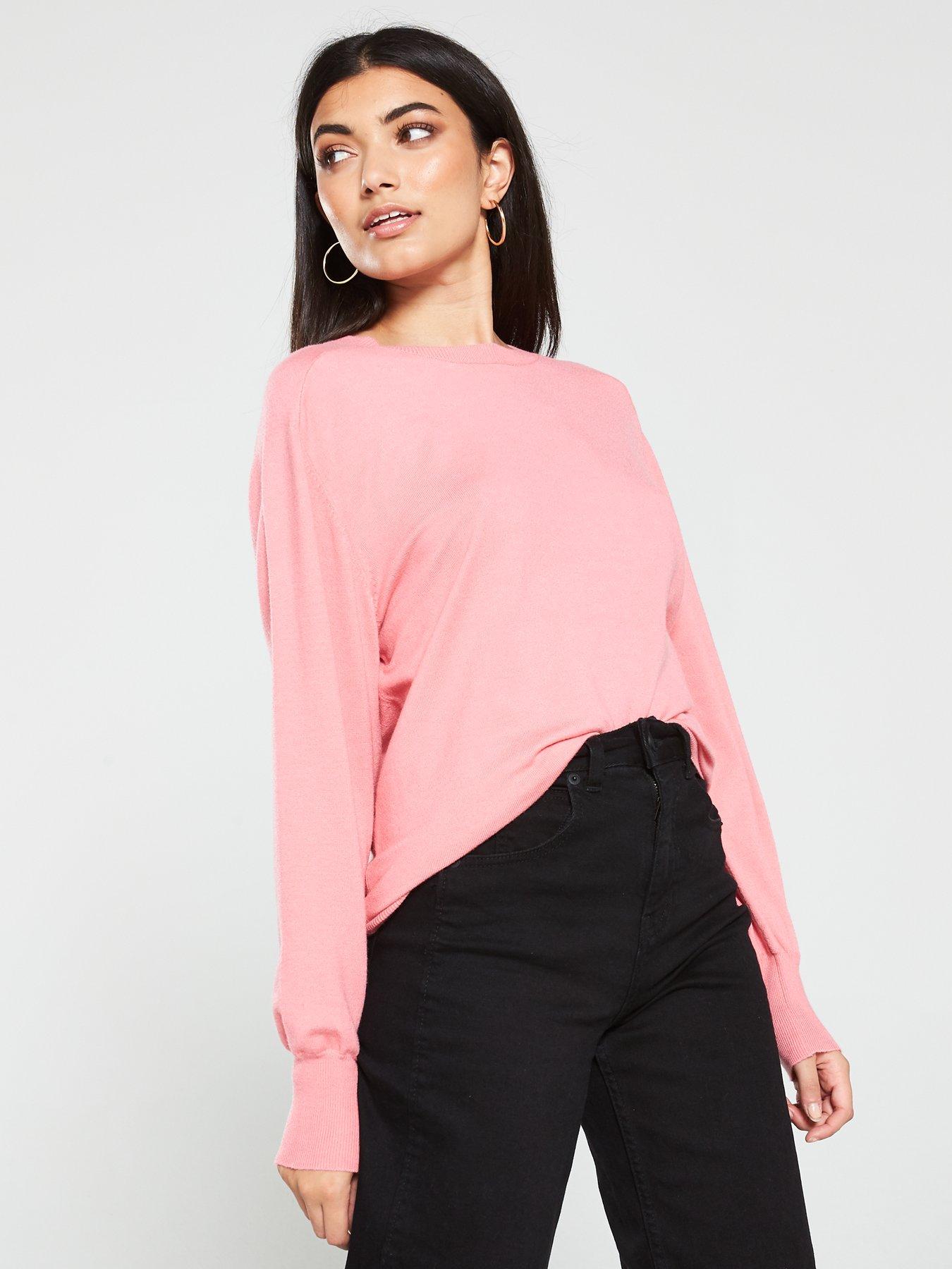 pink longline jumper