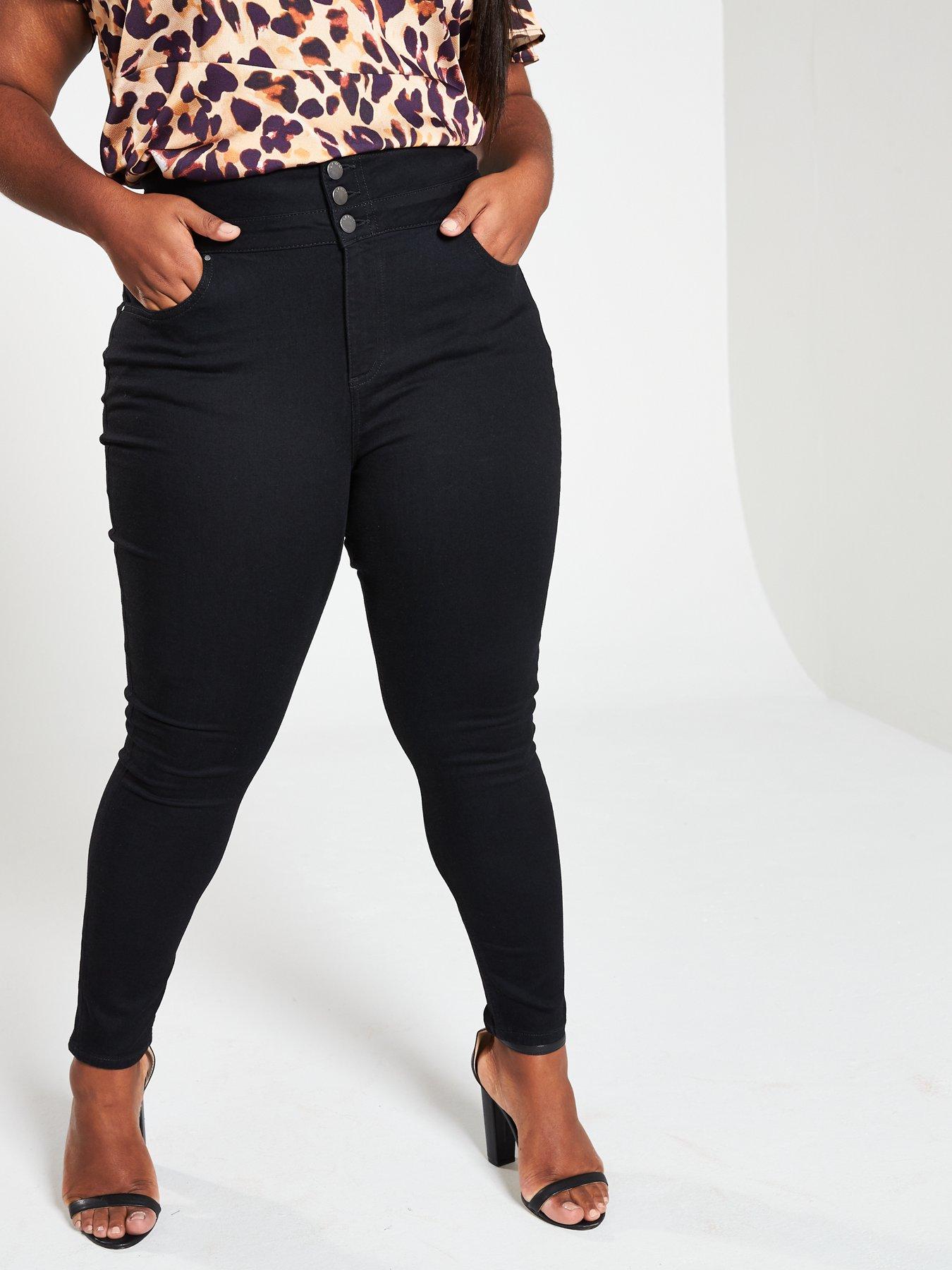 curve black jeans