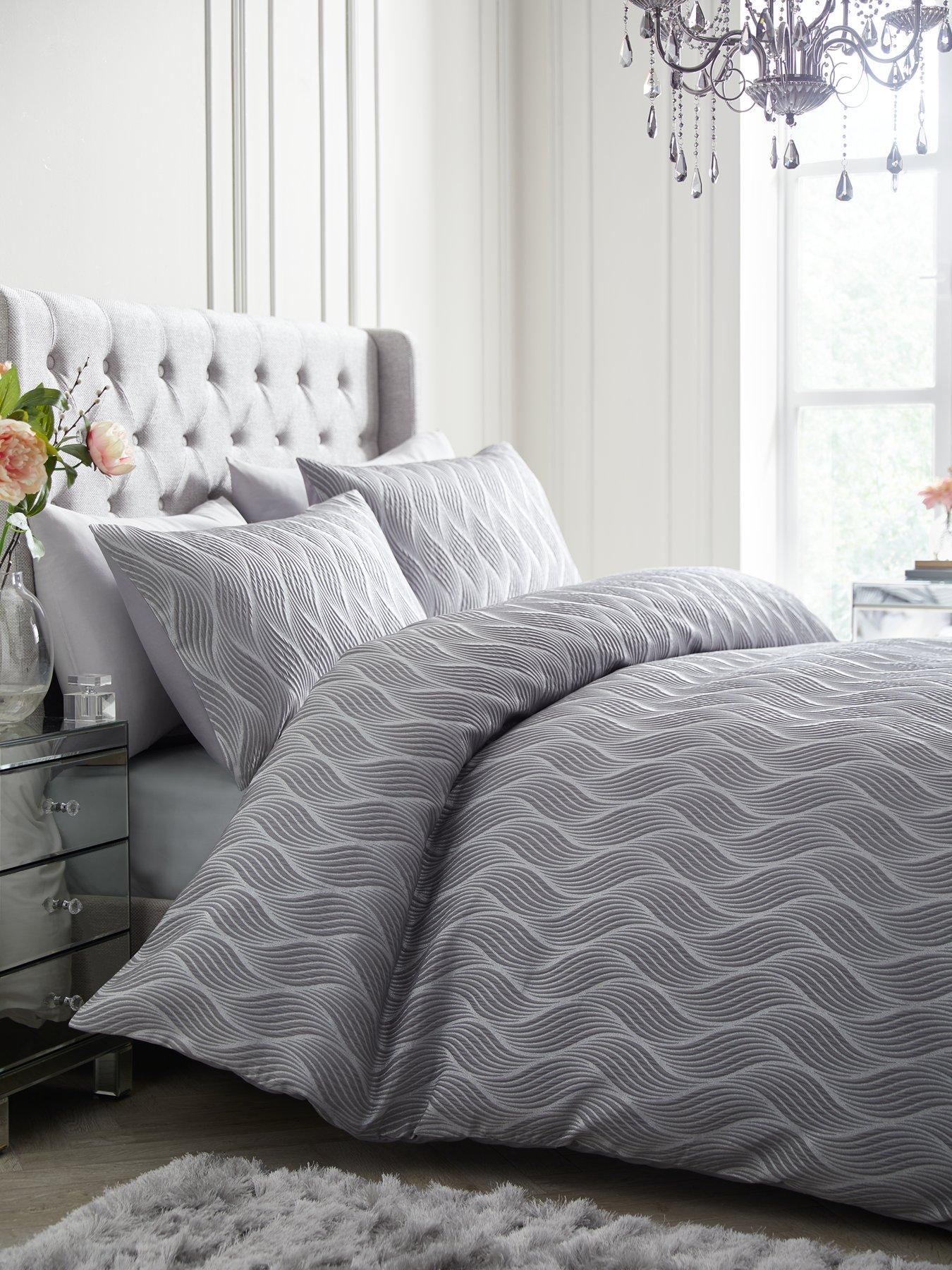 Ideal Home Metallic Wave Duvet Cover Set Littlewoodsireland Ie