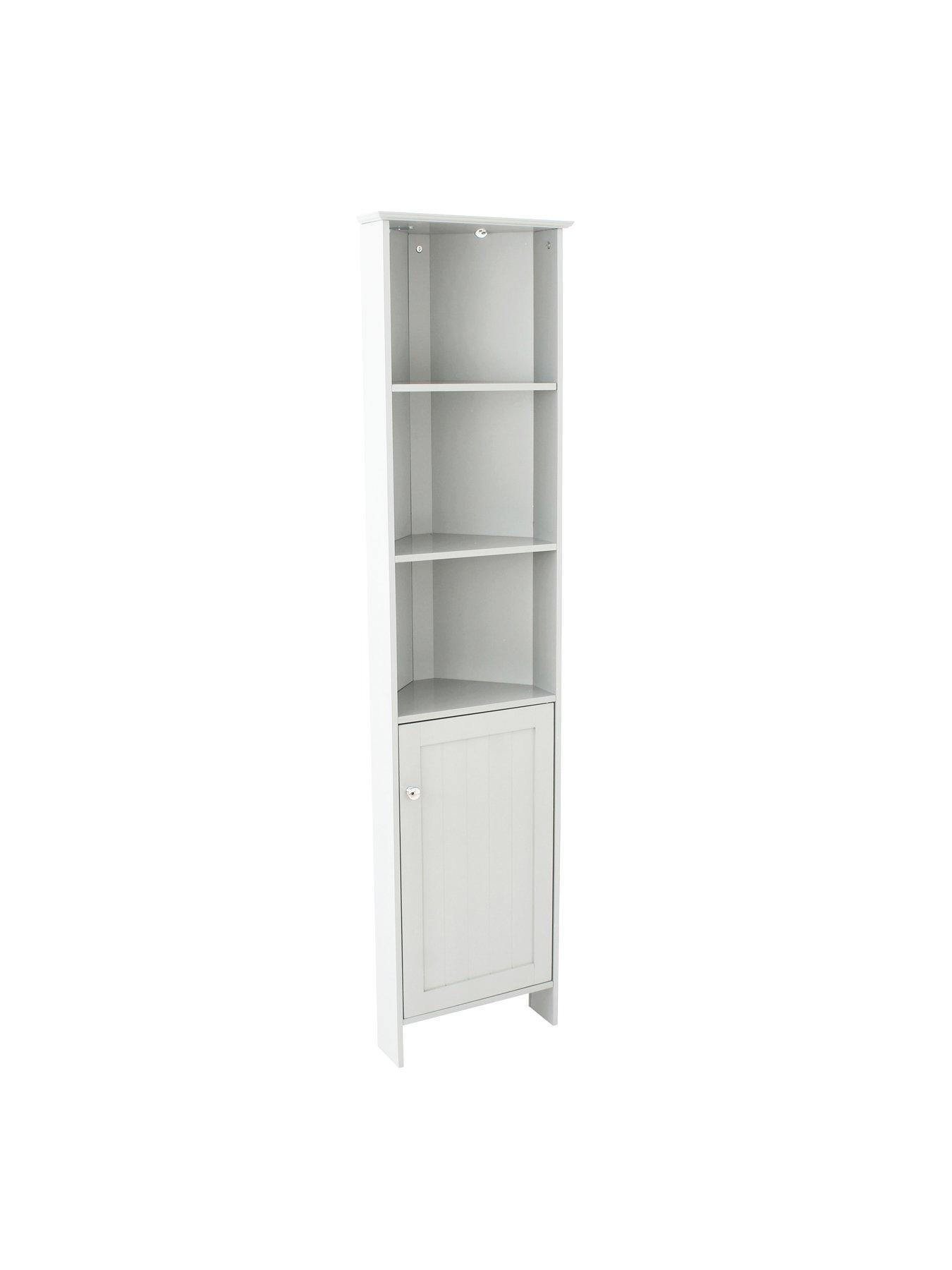 Lloyd Pascal Portland Tall Corner Bathroom Cabinet White