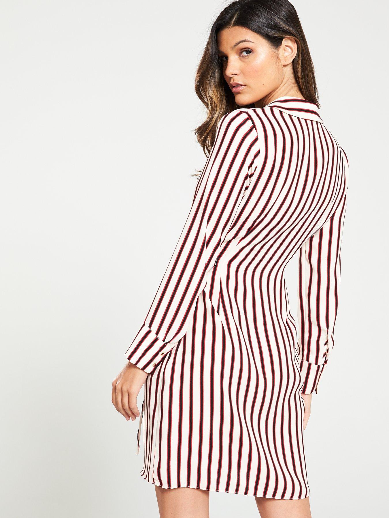 river island red stripe dress