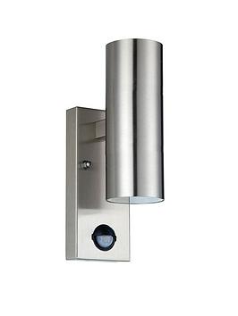 luceco-exterior-stainless-steel-gu10-updown-pir-wall-light-ip54