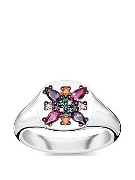 thomas-sabo-sterling-silver-multicoloured-stone-signet-ring