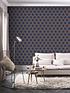 arthouse-luxe-hexagon-navy-amp-gold-wallpaperback