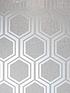 arthouse-luxe-hexagon-silver-wallpaperfront