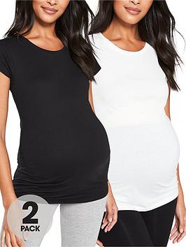 v-by-very-valuenbsp2-pack-maternity-tees-black-white